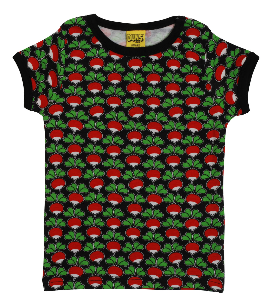 Duns - Radish - Black Short Sleeve Top