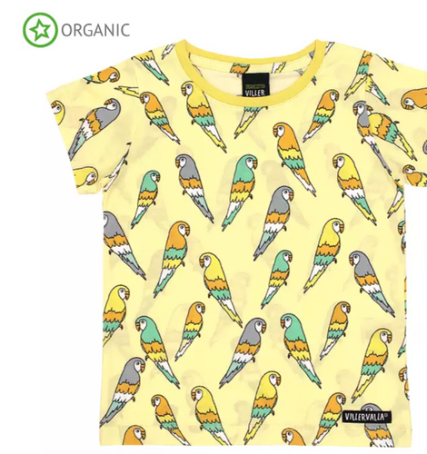 Villervalla Short Sleeve Top - Budgie - Lemon