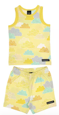 Villervalla Cloud Tank Top & Shorts Set - Light Lemon