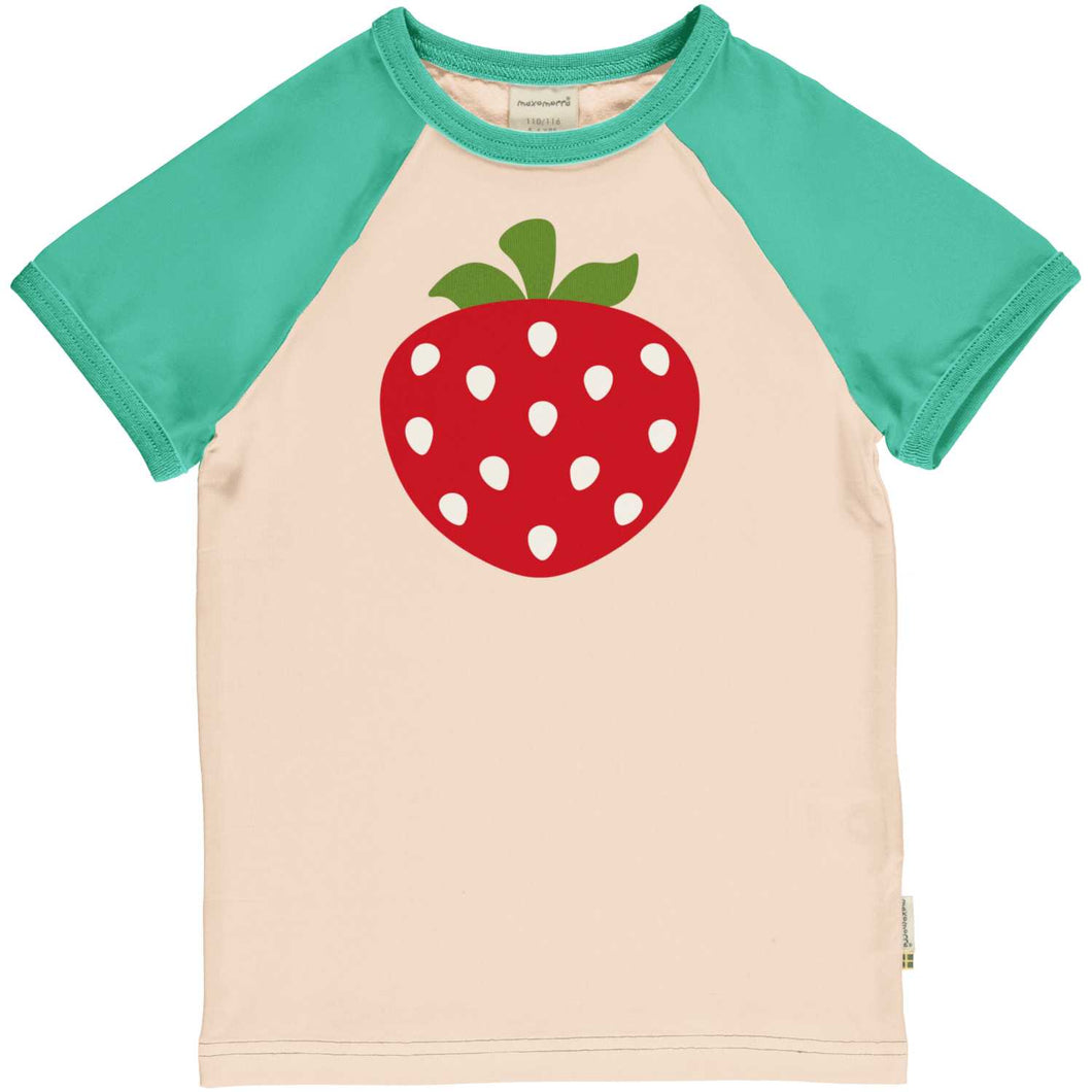 Maxomorra Raglan T-shirt - Strawberry