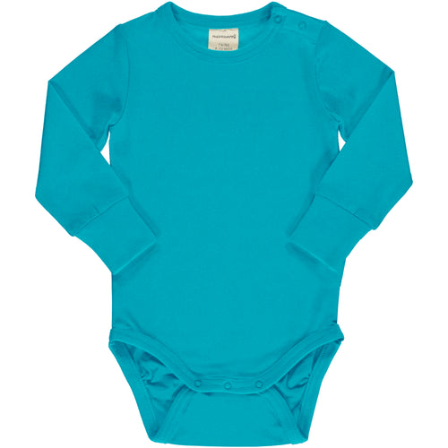 Maxomorra - Long Sleeve Bodysuit - Turquoise
