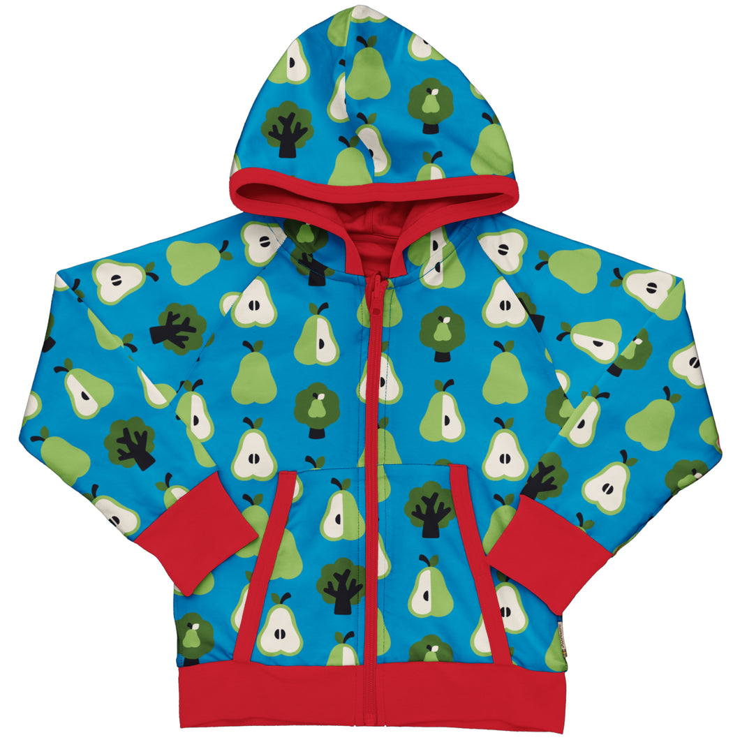 Maxomorra - Reversible Hooded Cardigan - Pear - LINED