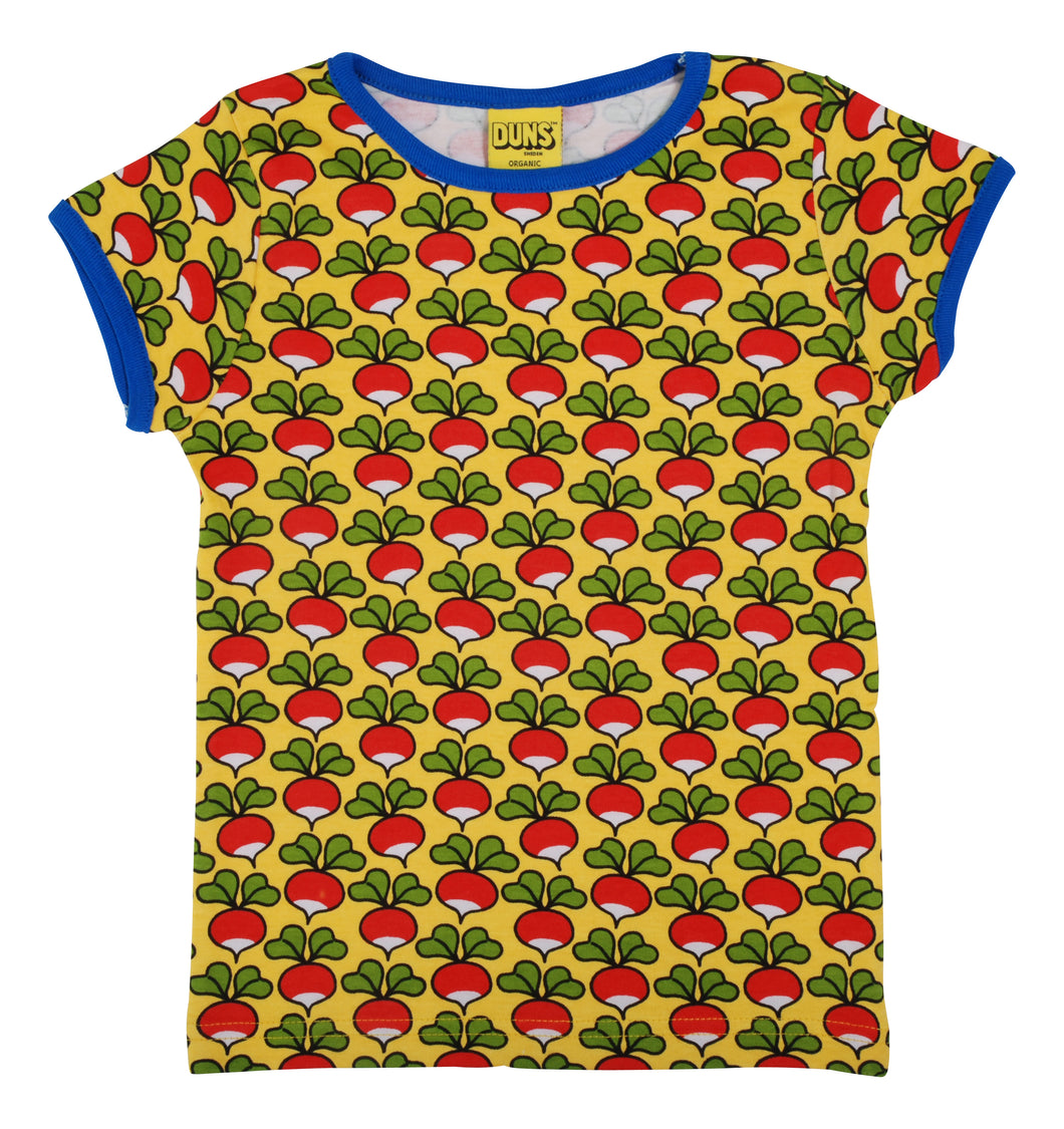 Duns Short Sleeve Top - Radish - Lemon Chrome