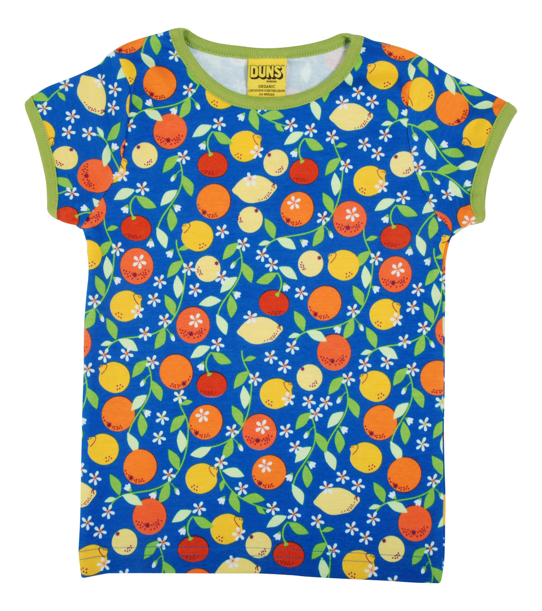 Duns Short Sleeve Top - Citrus - Blue