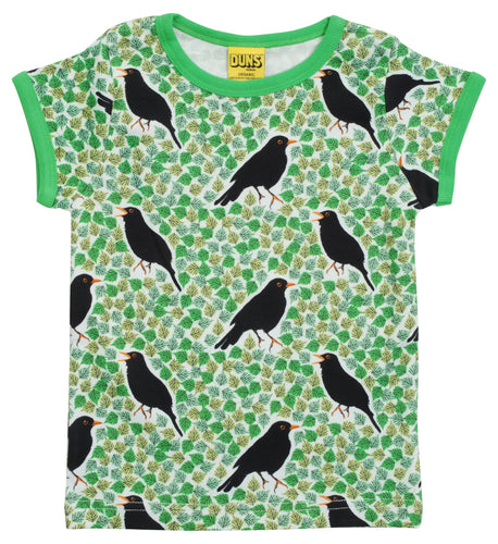 Duns Short Sleeve Top - Blackbird Green