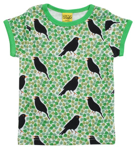 Duns Short Sleeve Top - Blackbird Green
