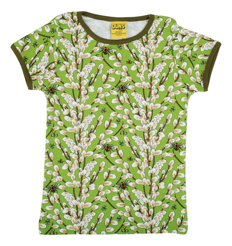 Duns Short Sleeve Top - Goat Willow - Greenery