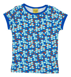 Duns Short Sleeve Top - Wild Strawberries - Blue