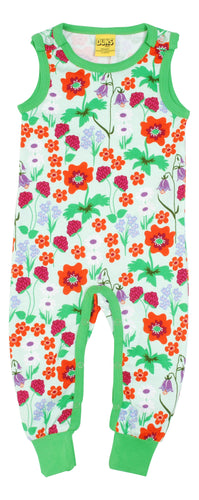 Duns Dungarees - Summer Flowers - Bay Green