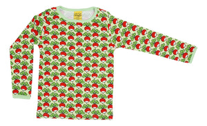 Duns Long Sleeve Top - Radish - Paradise Green