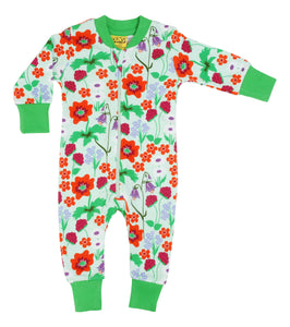 Duns Zipsuit - Summer Flowers - Bay Green