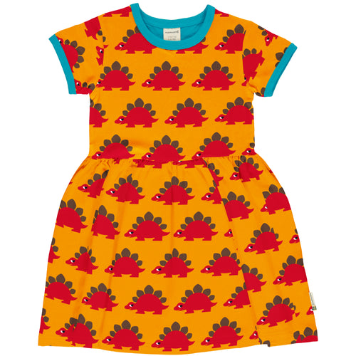 Maxomorra  Short Sleeve Spin Dress - Dino