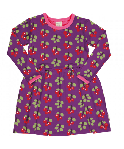 Maxomorra Long Sleeve Spin Dress - Arctic Berry