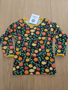 Duns Long Sleeve Top - Citrus - Black