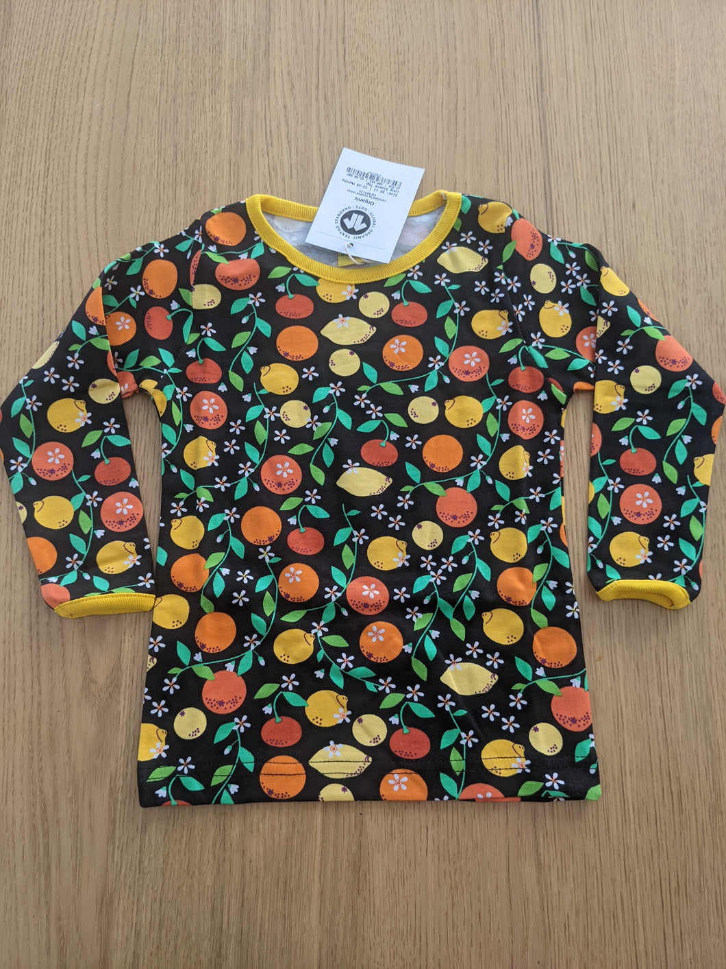 Duns Long Sleeve Top - Citrus - Black