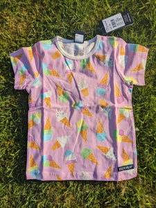 Villervalla Short Sleeve Top - Ice Cream - Light Blossom