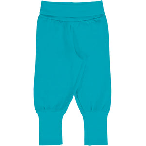 Maxomorra - Rib Pants - Turquoise