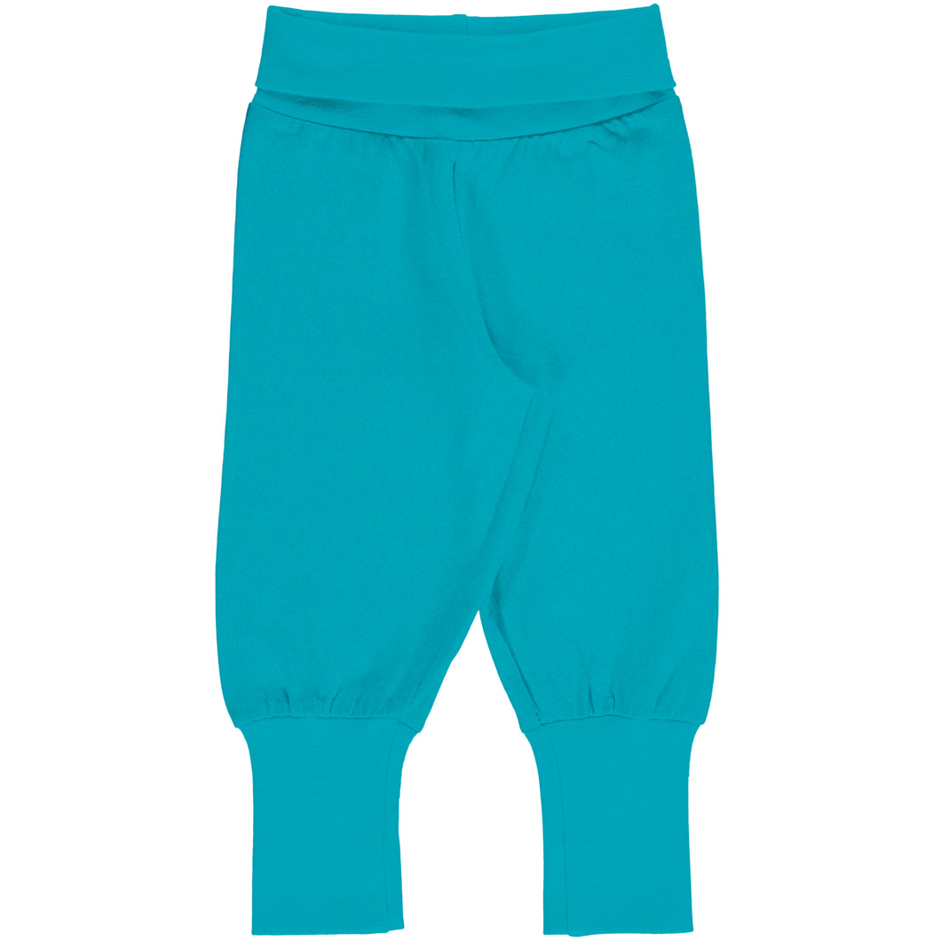 Maxomorra - Rib Pants - Turquoise