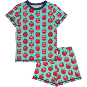 Maxomorra Short Sleeve PJs - Raspberry