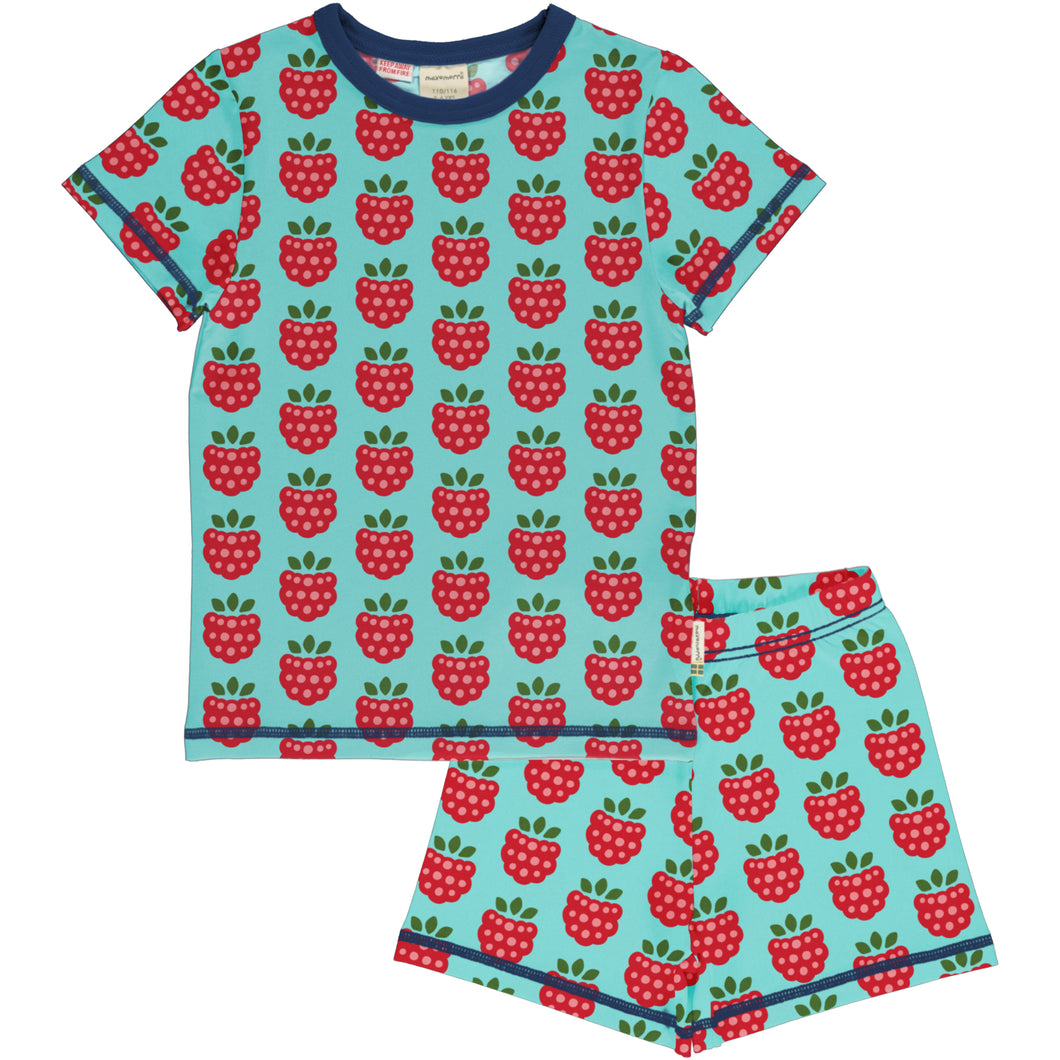 Maxomorra Short Sleeve PJs - Raspberry