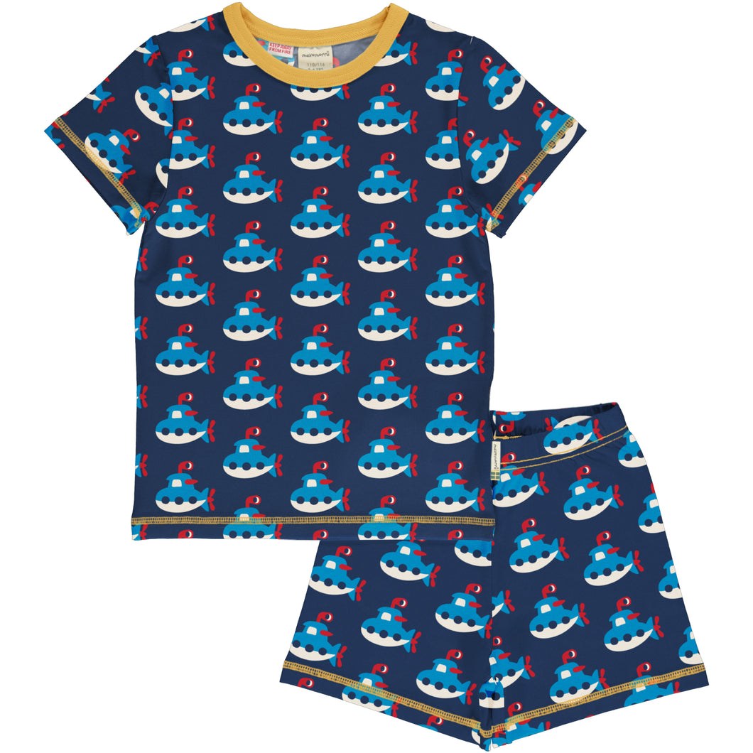 Maxomorra Short Sleeve PJs - Submarine