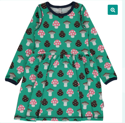 Maxomorra Mushroom Long Sleeve Spin Dress