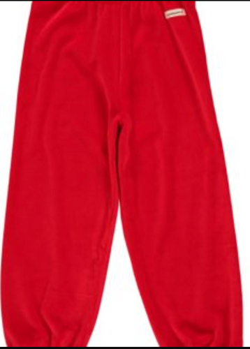 Maxomorra Red Basic Pants - Velour