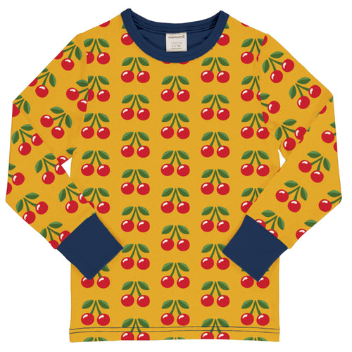 Maxomorra Long Sleeve Top - Cherry