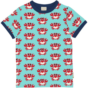 Maxomorra Short Sleeve Top - Crab