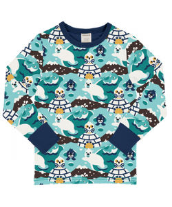 Maxomorra Long Sleeve Top - Arctic World