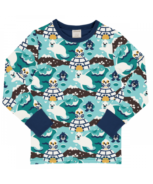 Maxomorra Long Sleeve Top - Arctic World