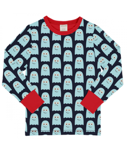 Maxomorra Long Sleeve Top Spooky Ghost